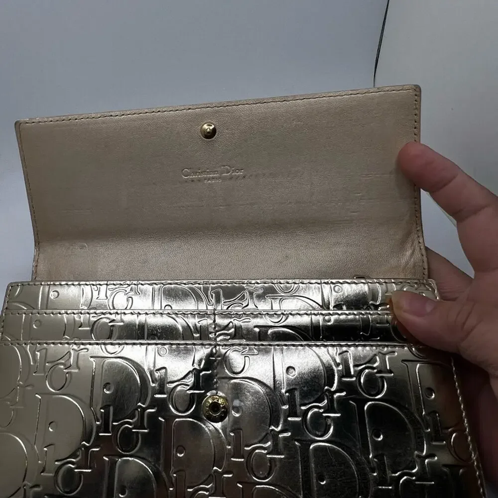 GUC Dior Gold Long Wallet - Picture 4 of 9